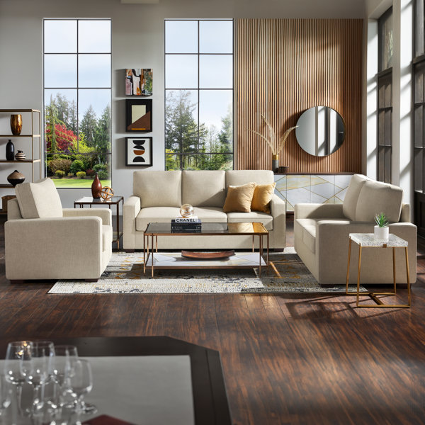 Image showcasing 3 Piece Living Room Sets You'll Love | Wayfair